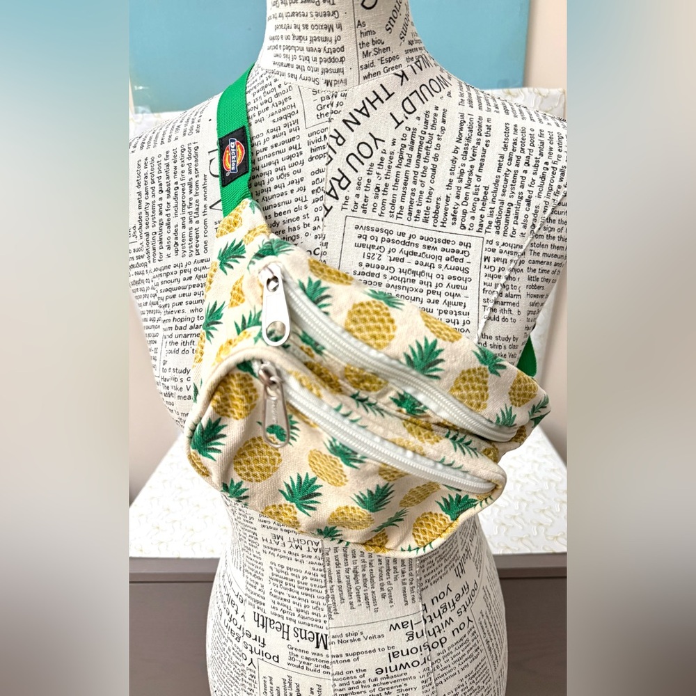 Dickies Pineapple Tea Dyed Fanny Pack Waistbag Summer Travel Crossbody